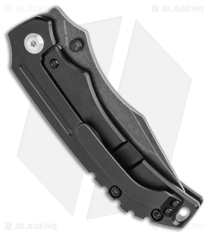 Kansept Knives Pelican EDC Frame Lock Knife Black Coated Titanium (3" Black SW)