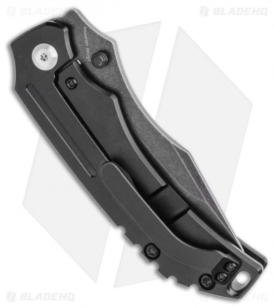 Kansept Knives Pelican EDC Frame Lock Knife Black Coated Titanium (3" Black SW)