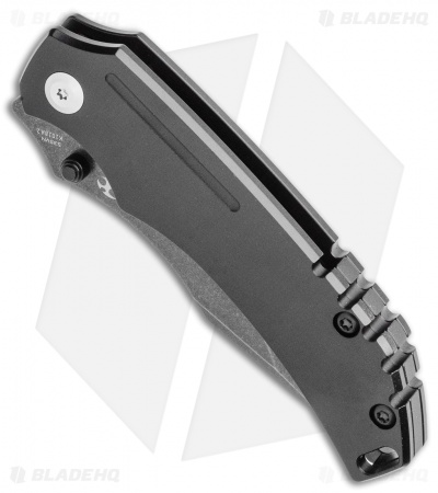 Kansept Knives Pelican EDC Frame Lock Knife Black Coated Titanium (3" Black SW)