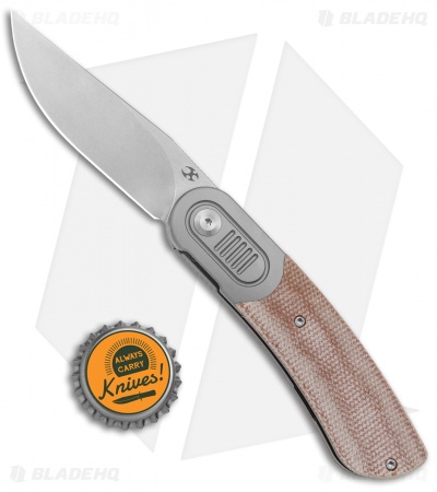 Kansept Knives Reverie Frame Lock Knife Ti Brown Micarta (2.92" SW S35VN)