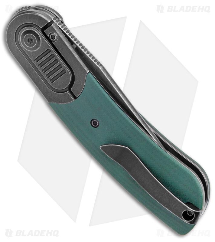 Kansept Knives Reverie Frame Lock Knife Green G-10/Black Ti (3" Black SW S35VN)