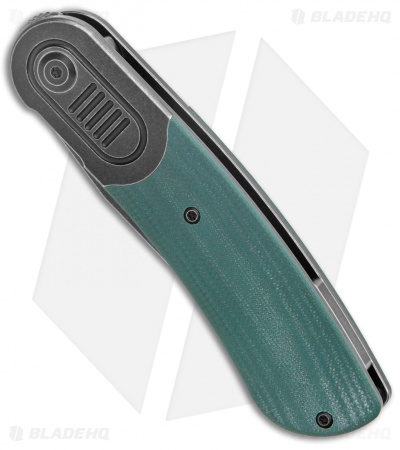 Kansept Knives Reverie Frame Lock Knife Green G-10/Black Ti (3" Black SW S35VN)