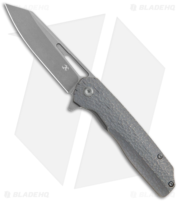 Kansept Knives Shard Frame Lock Knife Gray Speckled Titanium (3.5" Gray)