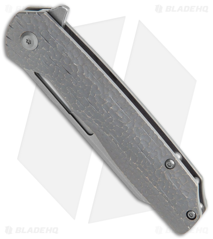 Kansept Knives Shard Frame Lock Knife Gray Speckled Titanium (3.5" Gray)