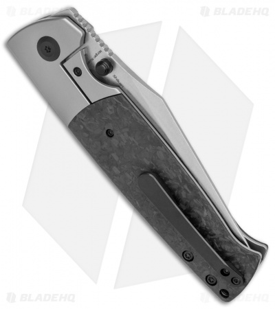 Kansept Knives Shikari Frame Lock Knife Ti/Shred Carbon Fiber (4" Satin 20CV)