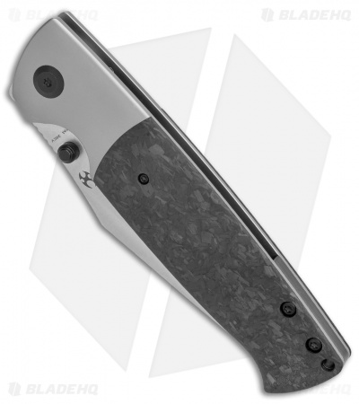 Kansept Knives Shikari Frame Lock Knife Ti/Shred Carbon Fiber (4" Satin 20CV)