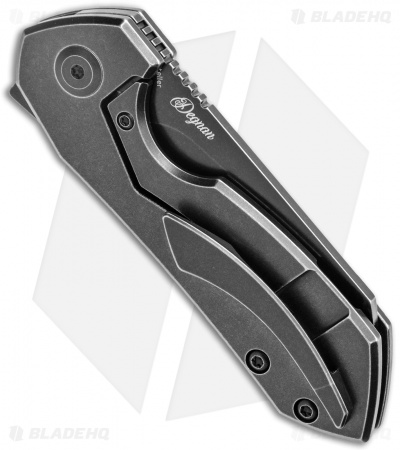 Kansept Knives Steller Frame Lock Knife Black Titanium (3" Black Stonewash)