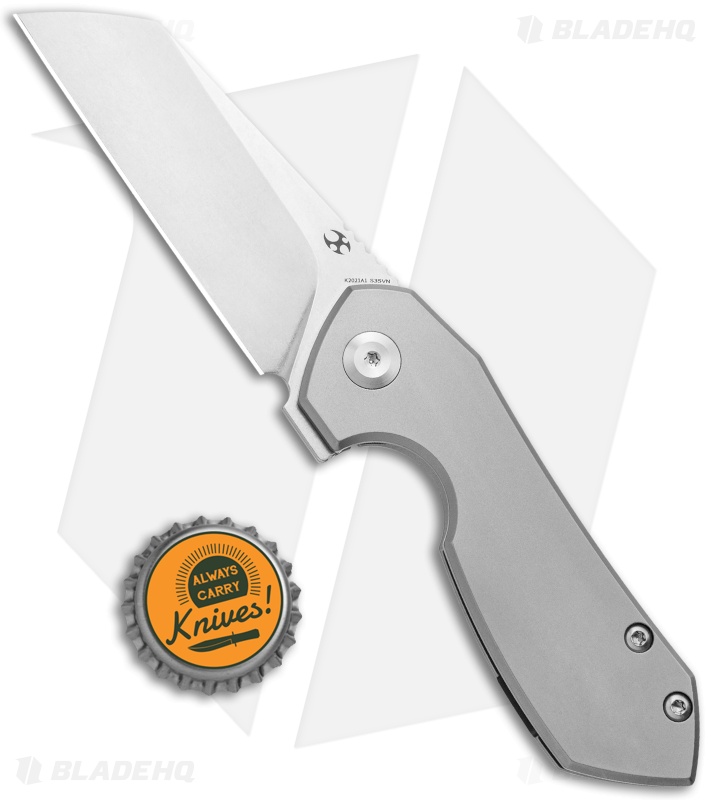 Kansept Knives Steller Frame Lock Knife Titanium (3" Satin)