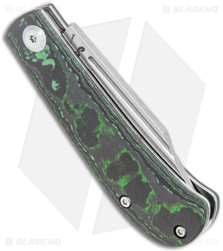 Kansept Knives Swan Bevy Slip Joint Knife Green Carbon Fiber (2.5" SW S35VN)