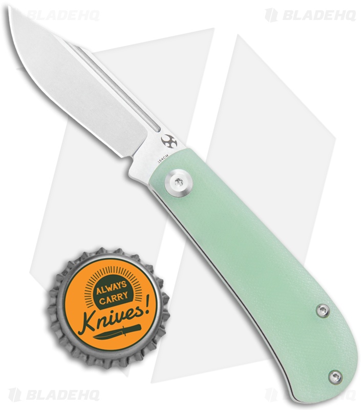 Kansept Knives Swan Bevy Slip Joint Knife Natural G-10 (2.5" Stonewash)