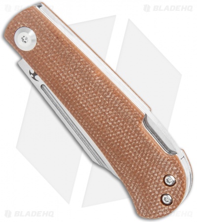 Kansept Knives Swan Wedge Lockback Knife Brown Micarta (2.5" Stonewash)