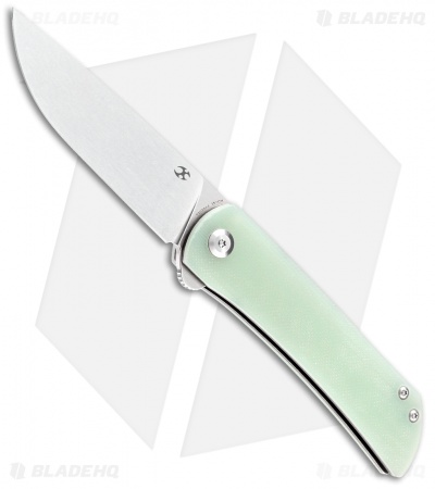 Kansept Knives Weasel Slip Joint Knife Shred Natural G-10 (3.13" Stonewash)