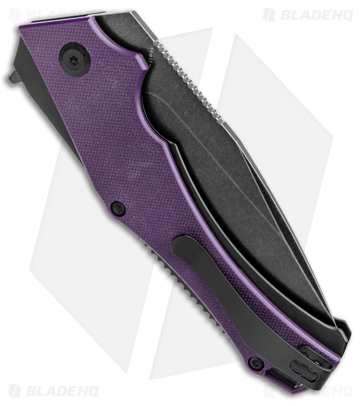 Kansept Hellx - Liner Lock Knife | Purple G-10/D2 | Blade HQ