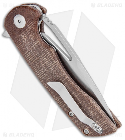 Kansept Knives Kryo Liner Lock Knife Brown Micarta (3.6" Satin) T1001A1