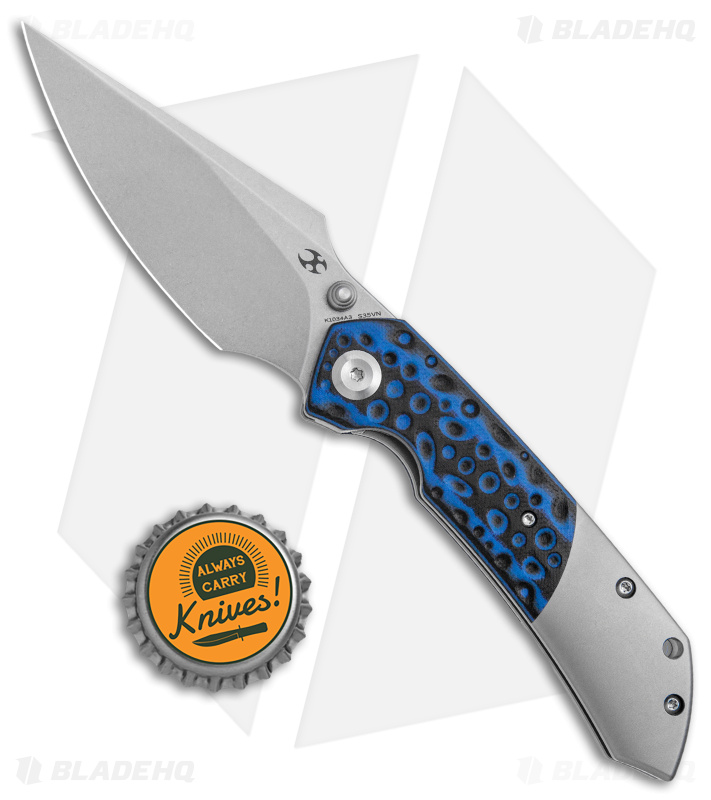 Kansept Knives Fenrir - Liner Lock Knife | Black/Blue G-10