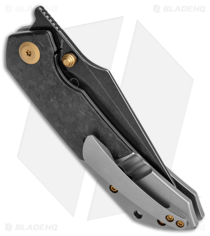 Kansept Knives Fenrir - Liner Lock Knife | Black/Shred CF/Ti