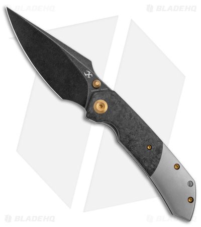 Kansept Knives Fenrir - Liner Lock Knife | Black/Shred CF/Ti