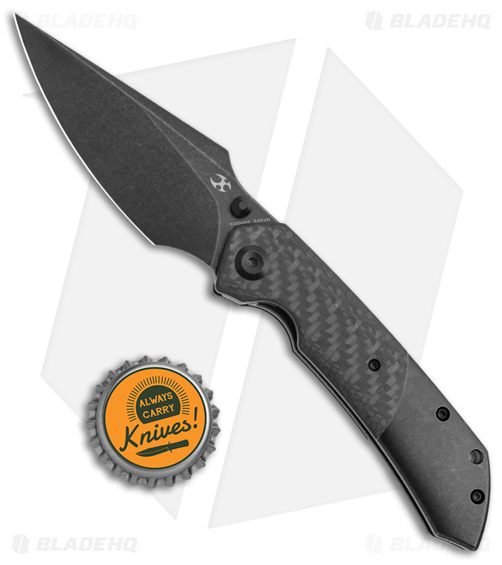 Kansept Knives Fenrir - Liner Lock Knife | Black/CF/Black Ti