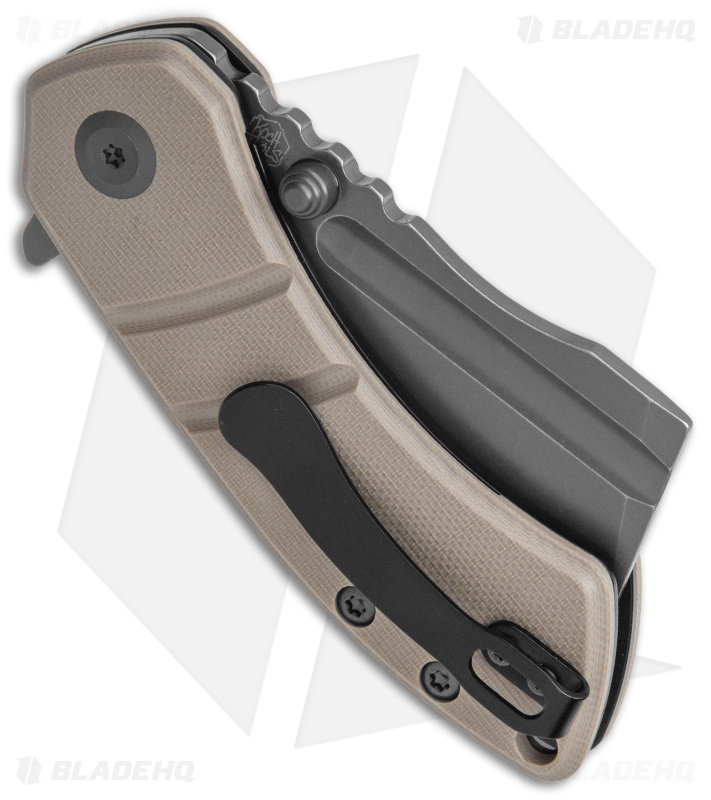 Kansept Knives Korvid M Liner Lock Knife Tan G-10 - Blade HQ