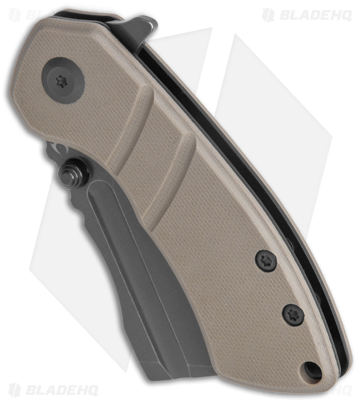 Kansept Knives Korvid M Liner Lock Knife Tan G-10 - Blade HQ