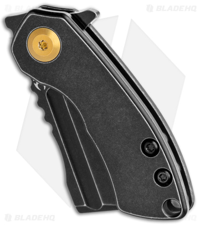 Kansept Knives Mini Korvid Frame Lock Knife Black Titanium (1.5" Black S35VN)