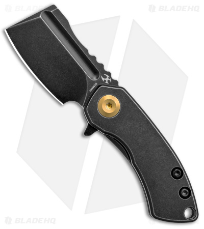 Kansept Knives Mini Korvid Frame Lock Knife Black Titanium (1.5" Black S35VN)