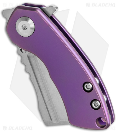 Kansept Knives Mini Korvid Frame Lock Knife Purple Titanium (1.5" SW S35VN)