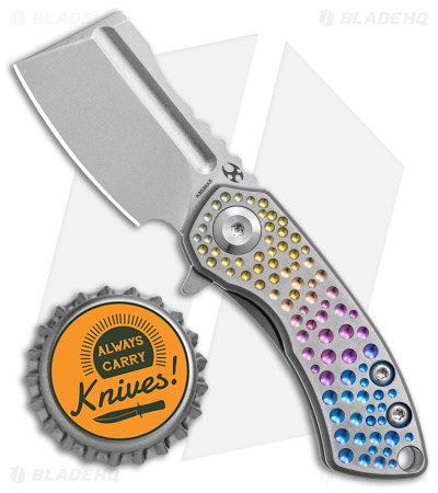 Kansept Knives Mini Korvid Frame Lock Knife Spectrum Titanium (1.5" SW S35VN)