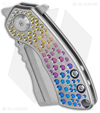 Kansept Knives Mini Korvid Frame Lock Knife Spectrum Titanium (1.5" SW S35VN)