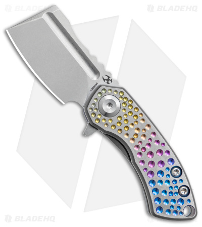 Kansept Knives Mini Korvid Frame Lock Knife Spectrum Titanium (1.5" SW S35VN)