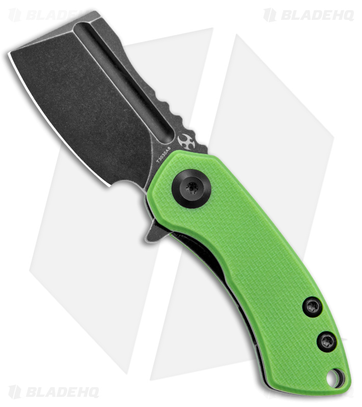 Kansept Mini Korvid Knife | Neon Green G-10 + Black - Blade HQ