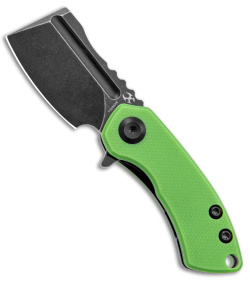 Kansept Knives Mini Korvid Liner Lock Knife Green G-10 (1.5" Black)