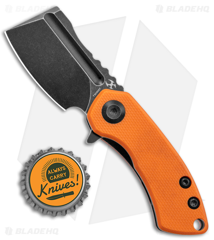 Kansept Mini Korvid Knife | Orange G-10 + Black - Blade HQ