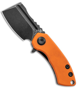 Kansept Knives Mini Korvid Liner Lock Knife Orange G-10 (1.5" Black)