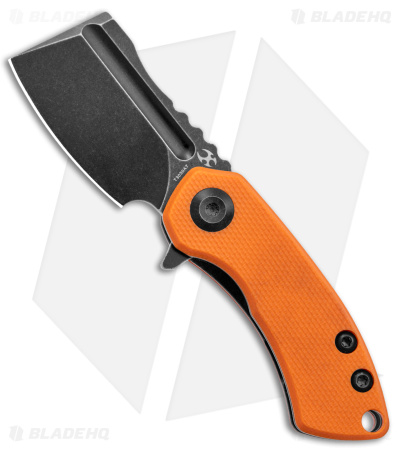 Kansept Mini Korvid Knife | Orange G-10 + Black - Blade HQ