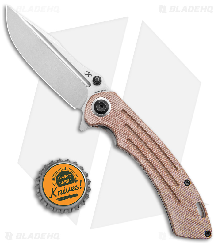 Kansept Pretatout Clip Point Liner Lock Knife Brown Micarta (3.6" SW)