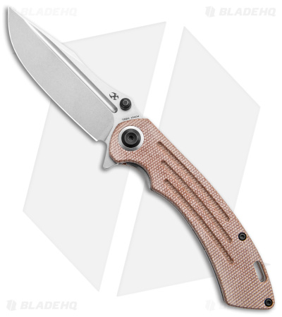 Kansept Pretatout Clip Point Liner Lock Knife Brown Micarta (3.6" SW)
