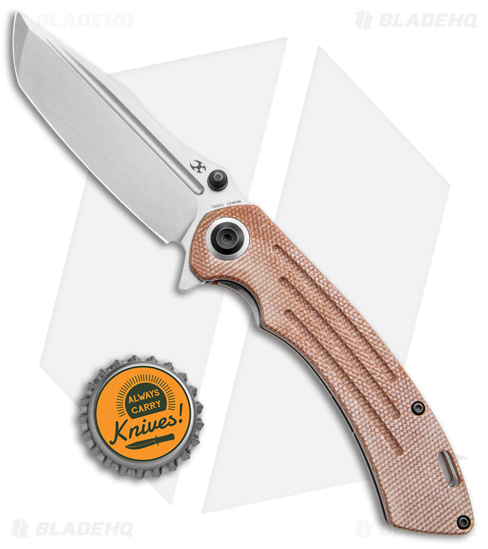 Kansept Knives Pretatout Liner Lock Knife Brown Micarta (3.6" SW)