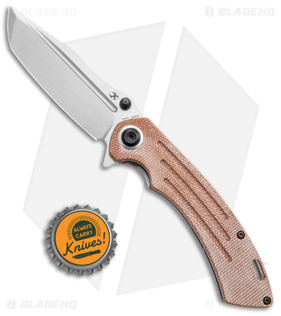 Kansept Knives Pretatout Liner Lock Knife Brown Micarta (3.6" SW)