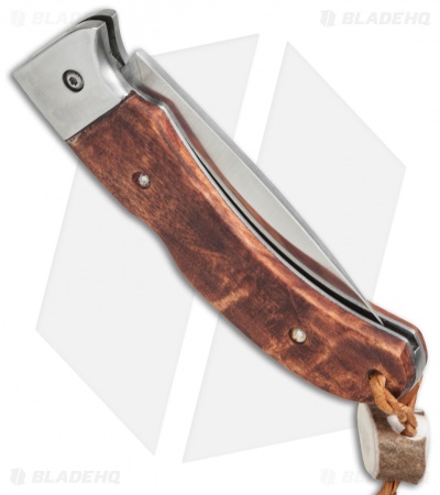 Karesuando Kniven Nallo Lockback Folding Knife Brown Curly Birch (2.50" Satin)
