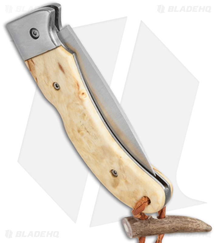 Karesuando Kniven Nallo Lockback Folding Knife Curly Birch (2.50" Satin)