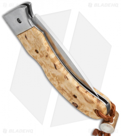 Karesuando Kniven Singi Lockback Folding Knife Curly Birch (3.25" Satin)