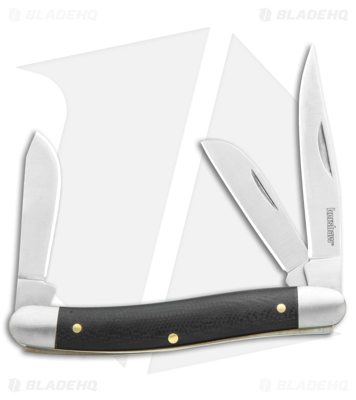 Kershaw Brandywine Stockman Slip Joint Knife 2.6" Black G-10 4382