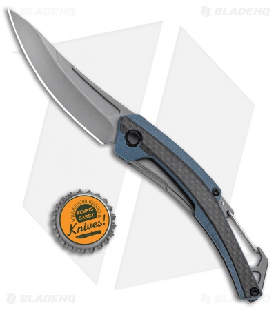 Kershaw Reverb XL Frame Lock Knife Carabiner CF/G-10 (3" Gray) 1225