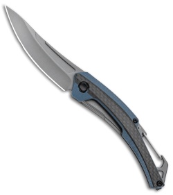 Kershaw Reverb XL Frame Lock Knife Carabiner CF/G-10 (3&quot; Gray) 1225 | 104548