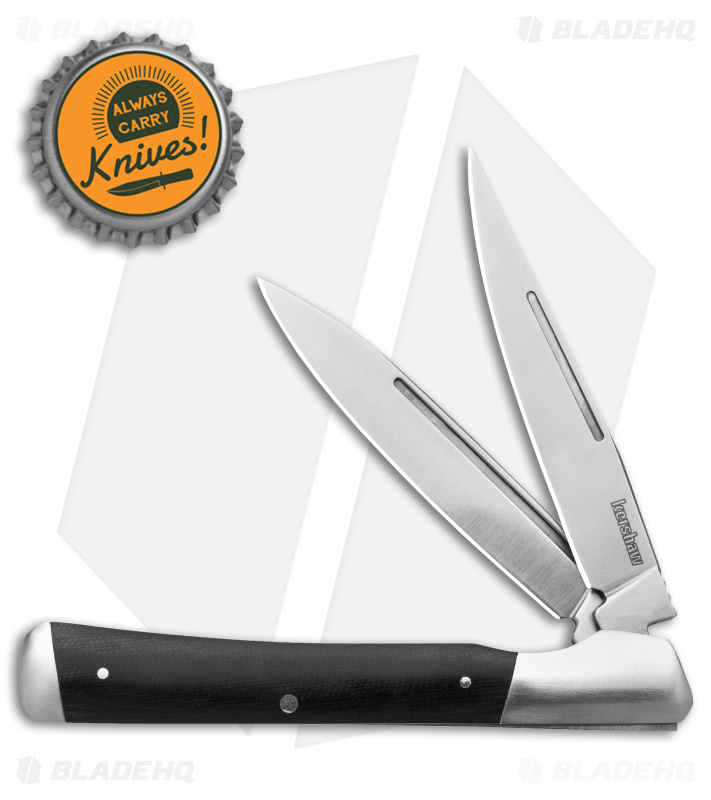 Kershaw Allegory Slip Joint Knife Black Canvas Micarta (3.1" Satin) 4385