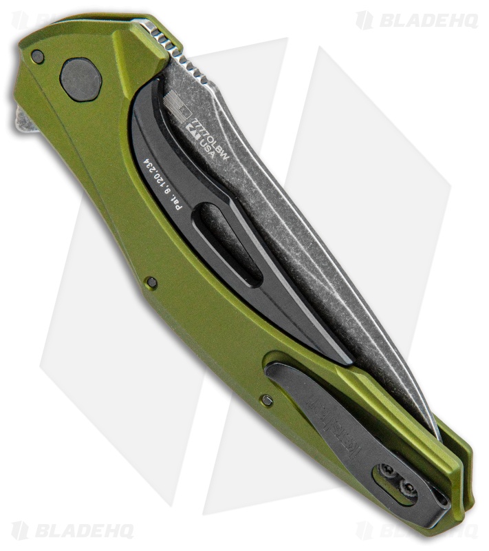 Kershaw Bareknuckle Sub-Frame Lock Knife OD Green (3.5" BlackWash) 7777OLBW