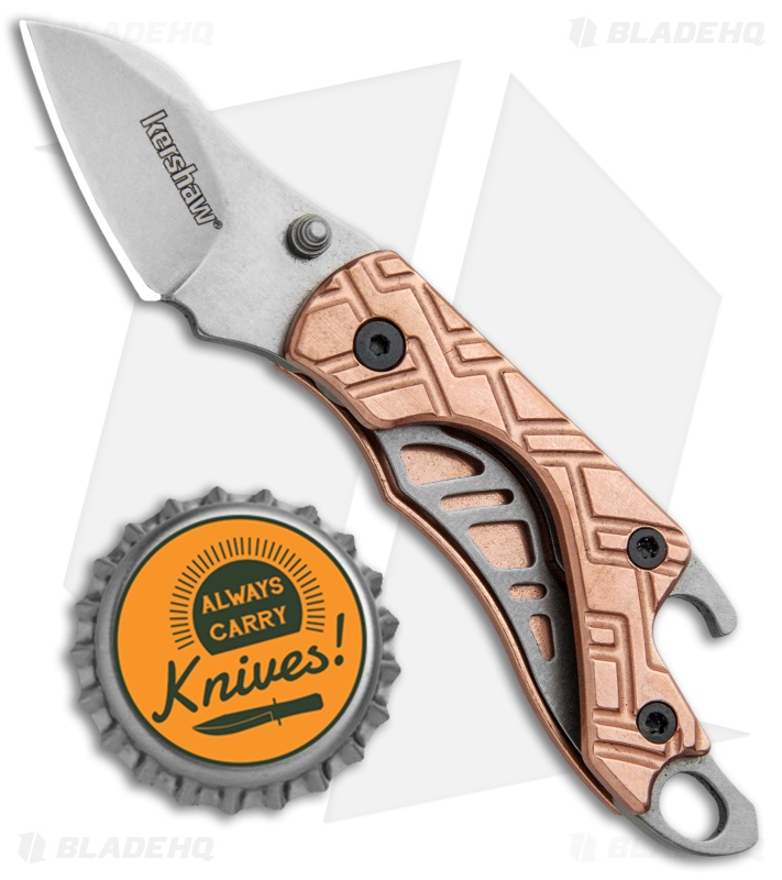 Kershaw Cinder - Keychain Knife Bottle Opener | Copper | Blade HQ