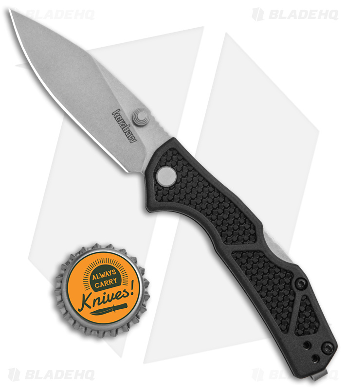 Kershaw Debris Lockback Folding Knife Black GFN (2.75" Stonewash) 2034