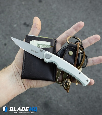 Kershaw Epistle Liner Lock Knife Gray (3" Bead Blast) 2131